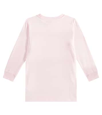 Abito felpa in jersey di cotone con logo | Balmain Kids