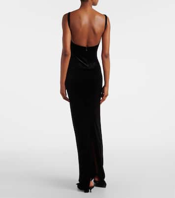 Abito bustier in velluto | Balenciaga