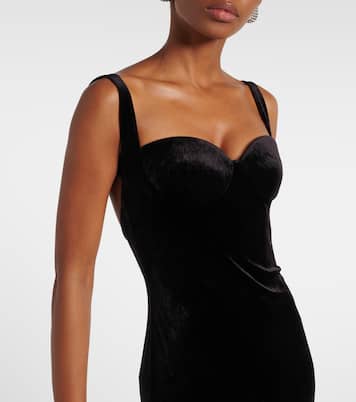 Abito bustier in velluto | Balenciaga