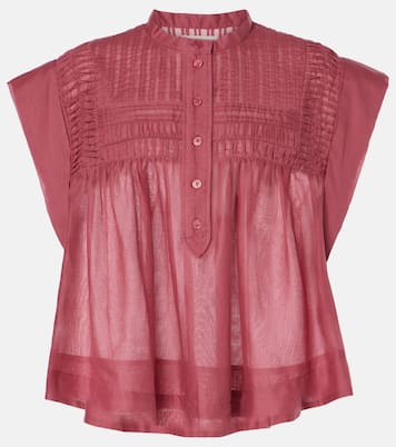 Top plisado Leaza de gasa de algodón | Marant Etoile