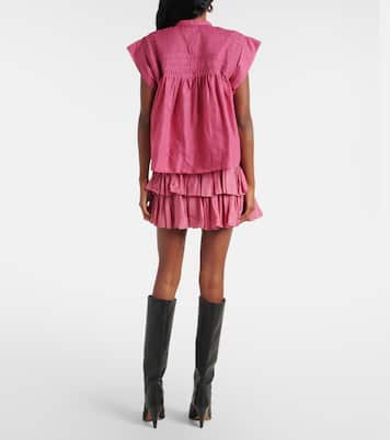Top plisado Leaza de gasa de algodón | Marant Etoile