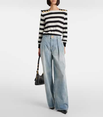High-rise wide-leg jeans | Balmain