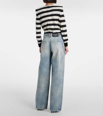 High-rise wide-leg jeans | Balmain
