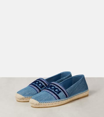 Espadrilles en denim brodé à logo | Gucci