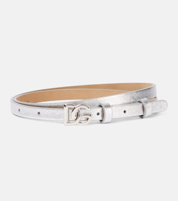 Cintura DG 10mm in pelle metallizzata | Dolce&Gabbana