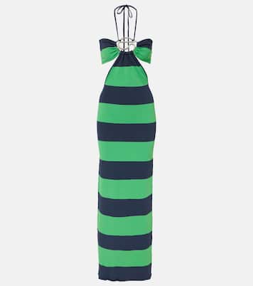 Abito lungo a righe con cut-out | Coperni