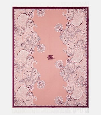 Couverture Bloom en laine à fleurs | Etro