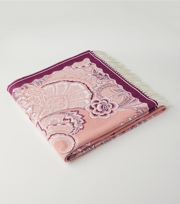 Couverture Bloom en laine à fleurs | Etro