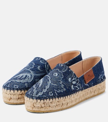 Alpargatas con plataforma de denim | Etro