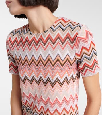 Vestido corto de lamé a rayas | Missoni