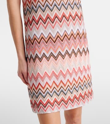Vestido corto de lamé a rayas | Missoni