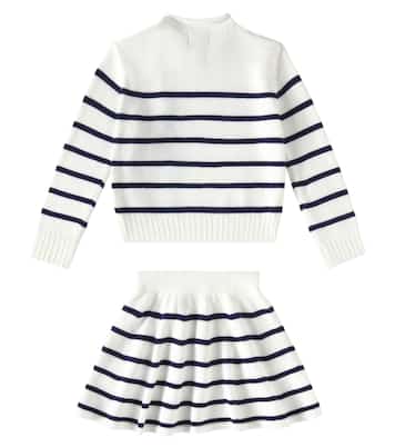 스트라이프 코튼 스웨터 & 스커트 세트 | Polo Ralph Lauren Kids