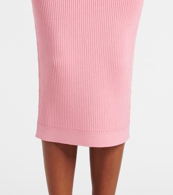 Gonna midi in maglia a coste | Balmain