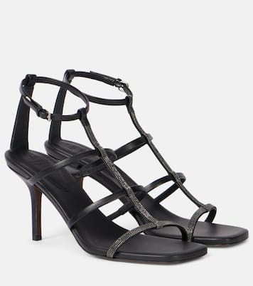 Sandalen Monili aus Leder | Brunello Cucinelli