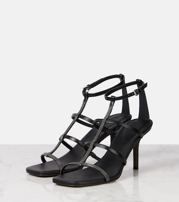 Sandalen Monili aus Leder | Brunello Cucinelli