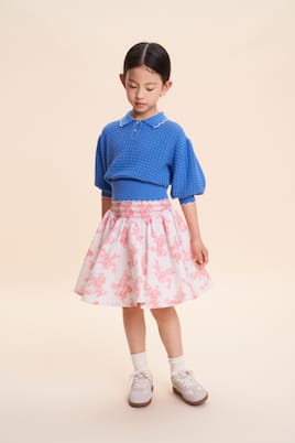 Gonna Selene in cotone con stampa toile de jouy | C'era Una Volta