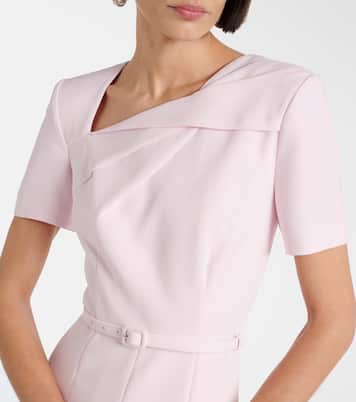 Abito midi in cady con cintura | Roland Mouret