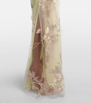 Robe aus Cady und Tüll mit Pailletten | Erdem