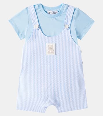 Baby Teddy Bear cotton T-shirt and playsuit set | Moschino Kids