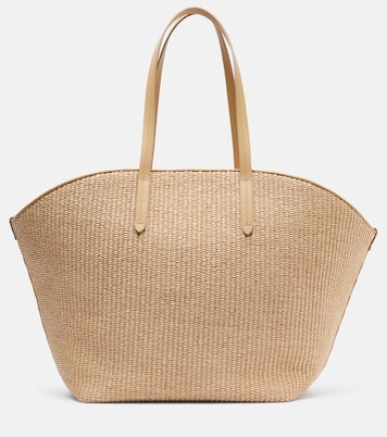 Tote Large aus Raffiabast mit Leder | Brunello Cucinelli