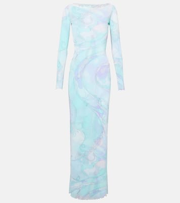 Abito lungo Orchidee in tulle | Pucci