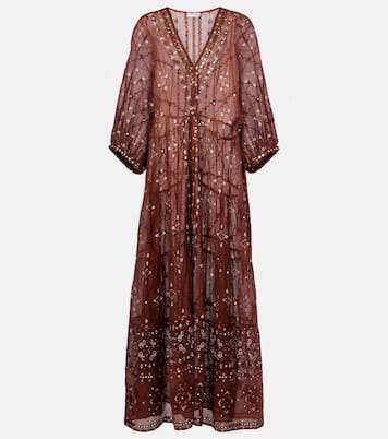 Vestido largo de algodón estampado | Juliet Dunn