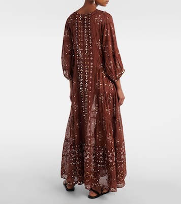 Vestido largo de algodón estampado | Juliet Dunn
