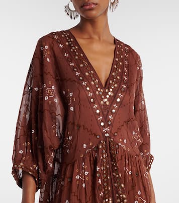 Vestido largo de algodón estampado | Juliet Dunn