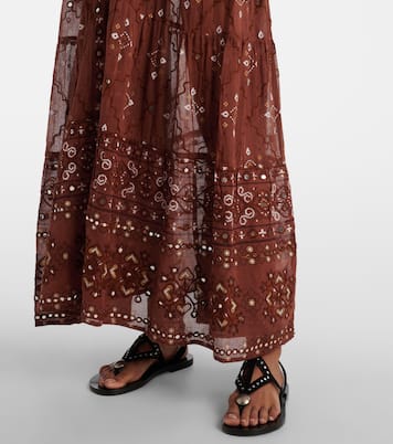 Vestido largo de algodón estampado | Juliet Dunn