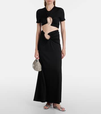 Paisley gathered maxi skirt | Christopher Esber