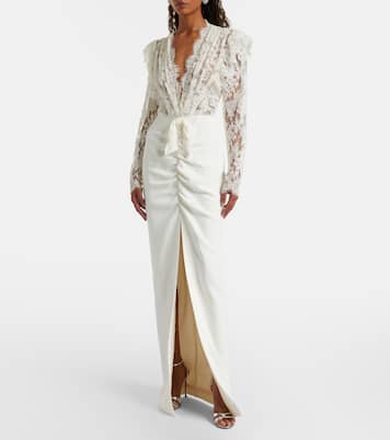 Robe longue en dentelle | Alessandra Rich