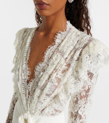 Robe longue en dentelle | Alessandra Rich