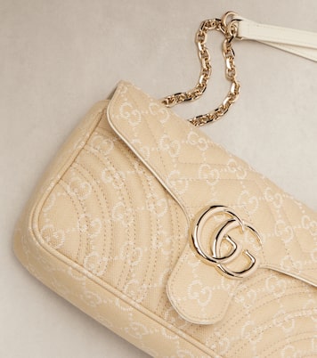 Bolso al hombro GG Marmont Small de denim | Gucci