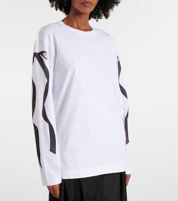 T-shirt in jersey di cotone con stampa | Simone Rocha