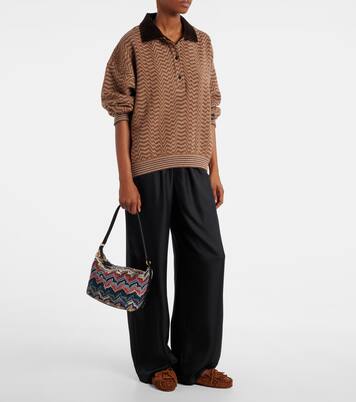بلوفر بولو متعرج من الصوف والقطن | Missoni