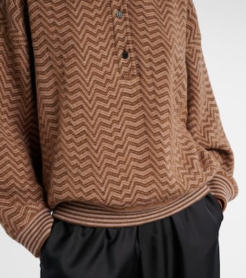 بلوفر بولو متعرج من الصوف والقطن | Missoni