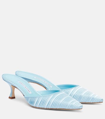 Mules Carolyne 50 de satén | Manolo Blahnik