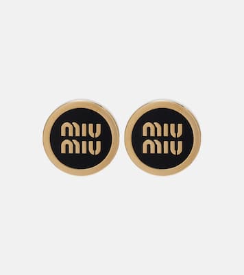 Pendientes de botón con logo | Miu Miu