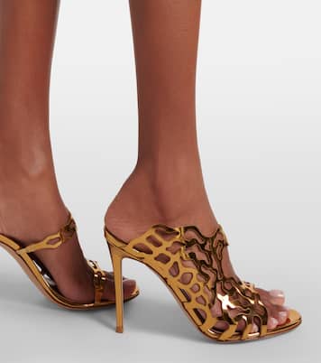 95 metallic leather mules | Gianvito Rossi