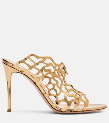 95 metallic leather mules | Gianvito Rossi