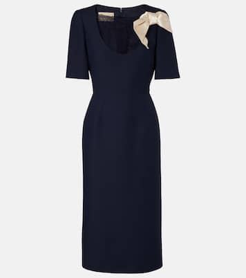 Vestido midi Crepe Couture con encaje | Valentino