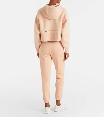 Cropped cotton-blend hoodie | Adidas by Stella McCartney