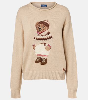 Polo Bear cotton and wool-blend sweater | Polo Ralph Lauren