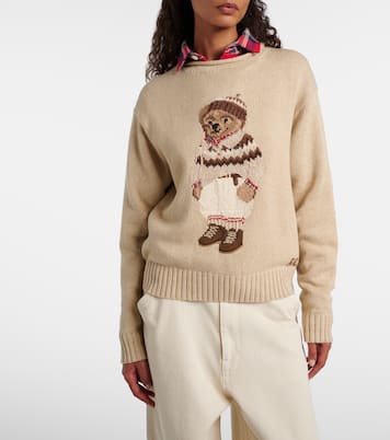 Polo Bear cotton and wool-blend sweater | Polo Ralph Lauren