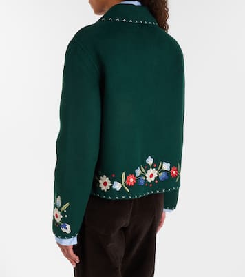 Jude embroidered wool-blend jacket | Rixo