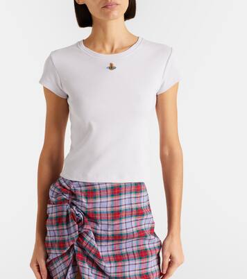 Peru cropped cotton-blend jersey T-shirt | Vivienne Westwood