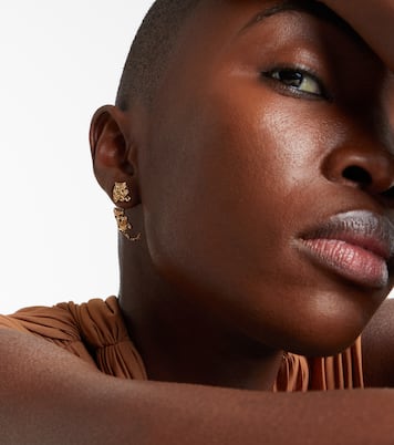 Puce & Dessous Léopard 9kt gold single earring with gemstones | Yvonne Léon