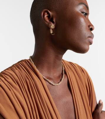 Puce & Dessous Léopard 9kt gold single earring with gemstones | Yvonne Léon