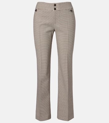 Checked wool-blend flared pants | Etro