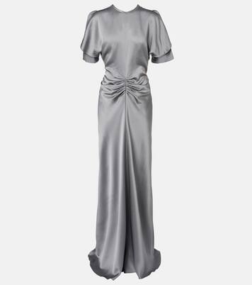 Isabella gathered satin gown  | Victoria Beckham